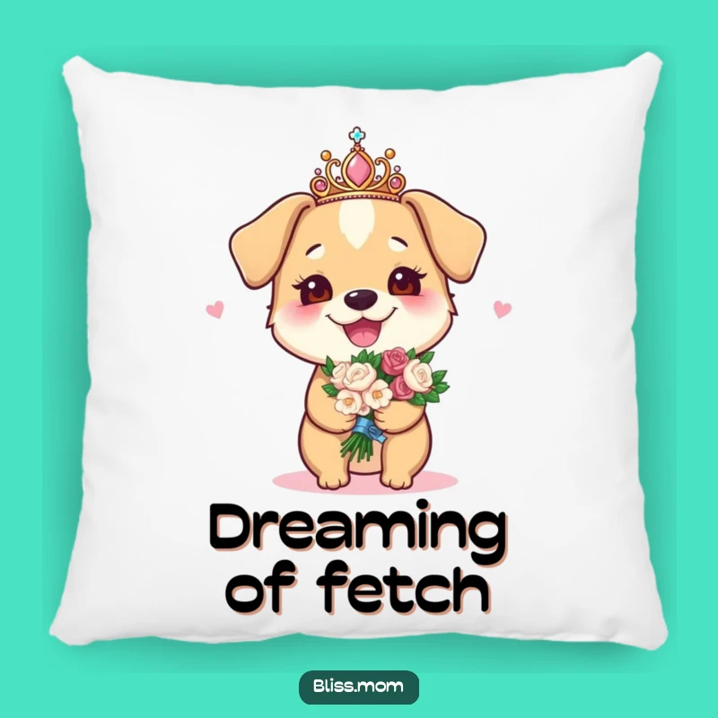 Funny Dog Mom Tiara Pillow - Cozy Comfort for Pup Royalty
