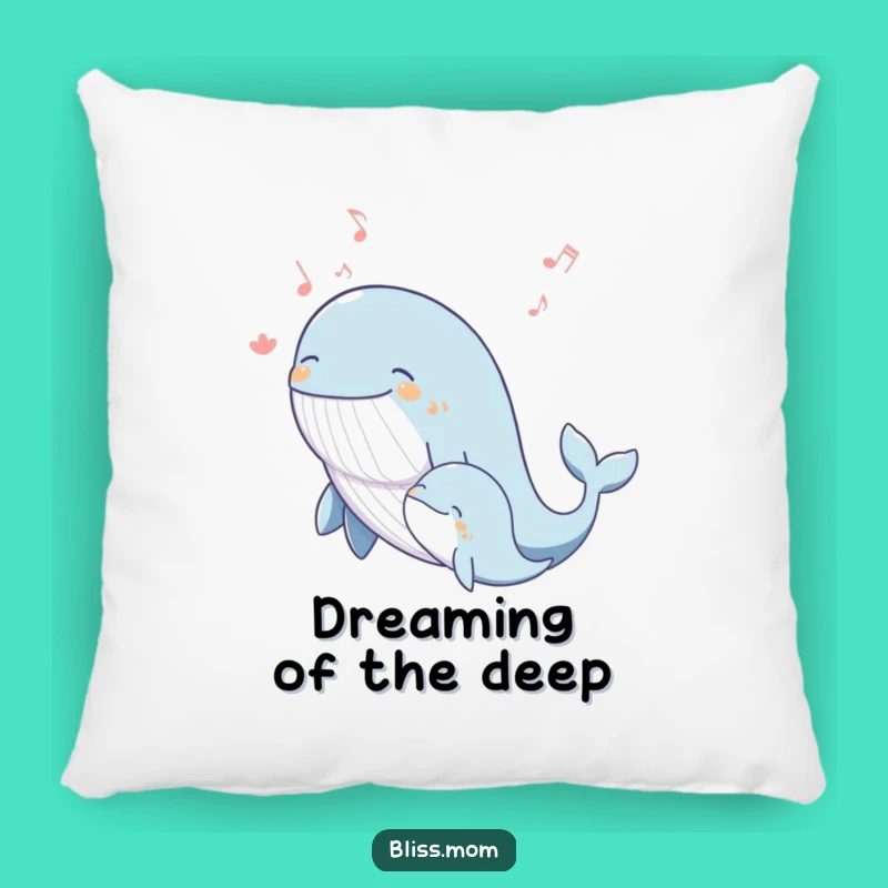 Soft Funny Whale Mom Pillow: Ocean Song, Cozy Comfort, Adorable Funny Gift