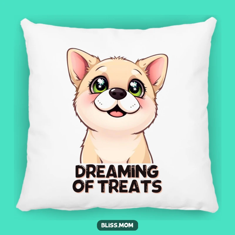 Funny Dog Love Pillow: Cozy Content Pup with Sparkling Eyes