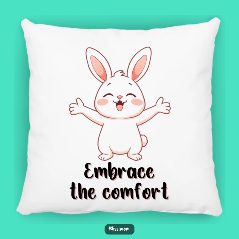 Funny Bunny Hug Pillow: Cozy Delight with Open Arms Comfort