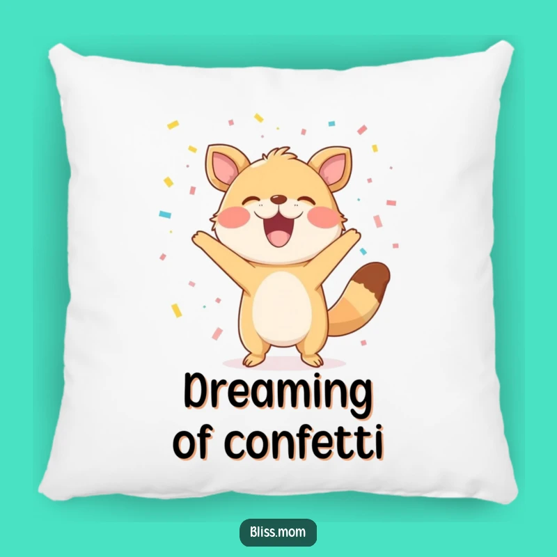 Funny Confetti Animal Pillow: Huggable Hilarious Party Comfort
