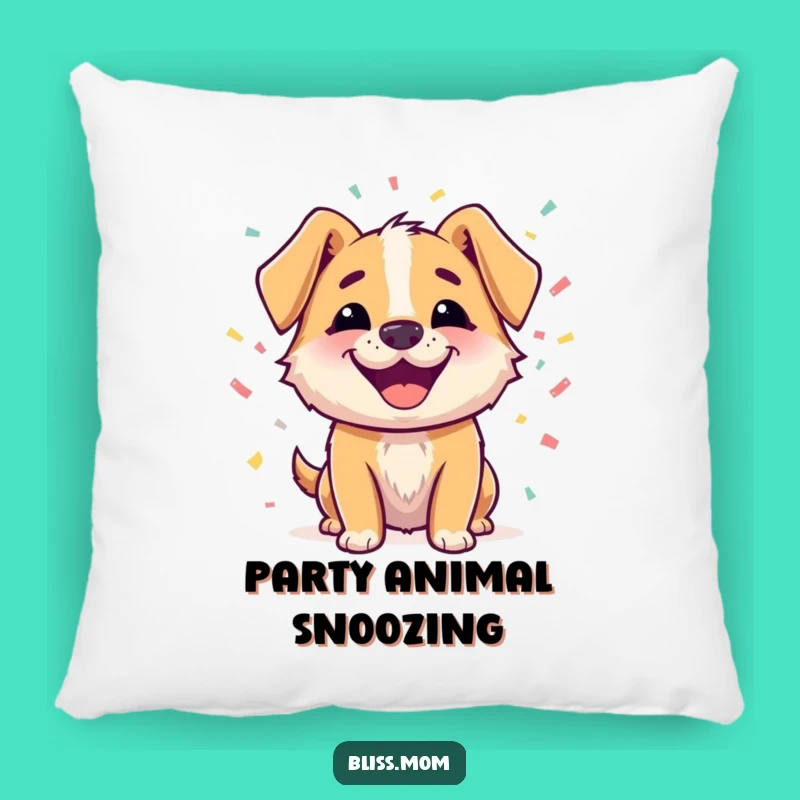 Funny Dog Confetti Pillow - Cozy Celebration Decor, Hilarious Gift