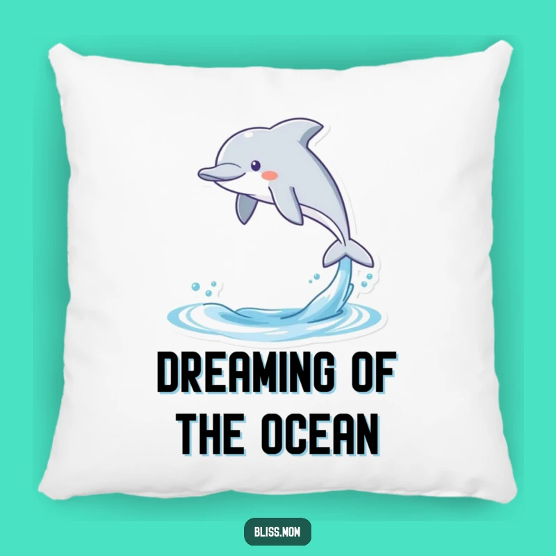Funny Dolphin Pillow: Gleeful Kawaii Leaping Marine Mammal, Comfy & Hilarious Decor