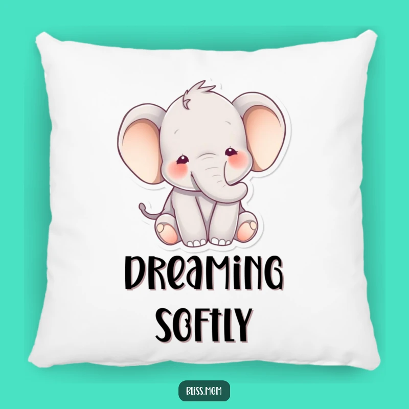 Funny Elephant Peace Pillow - Cozy Gentle Giant Cushion