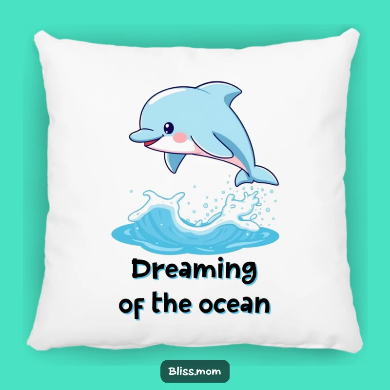Funny Kawaii Dolphin Mom Pillow: Soft Ocean Comfort, Perfect Cozy Gift for Moms