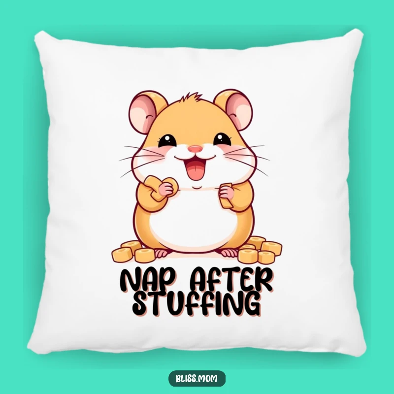 Funny Kawaii Hamster Comfort Pillow - Soft & Delighted Rodent Decor Gift