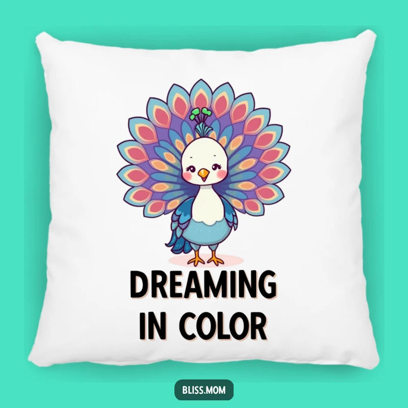 Funny Kawaii Peacock Mom Pillow: Soft Feather Comfort, Perfect Cozy Gift