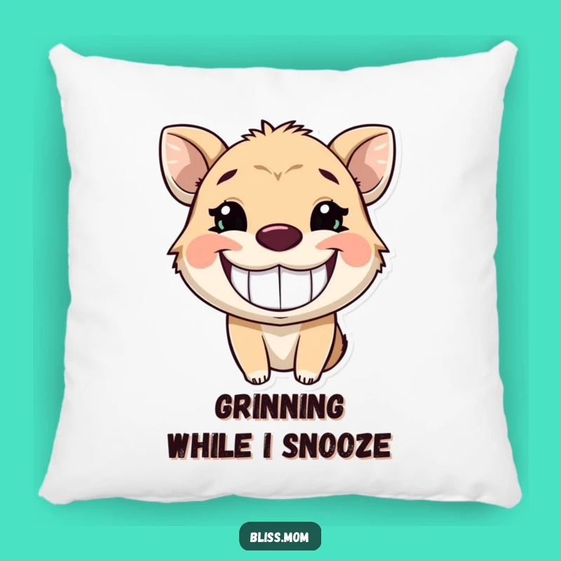 Funny Grinning Animal Pillow: Soft Glowing Joyful Beast Cushion, Perfect Funny Gift