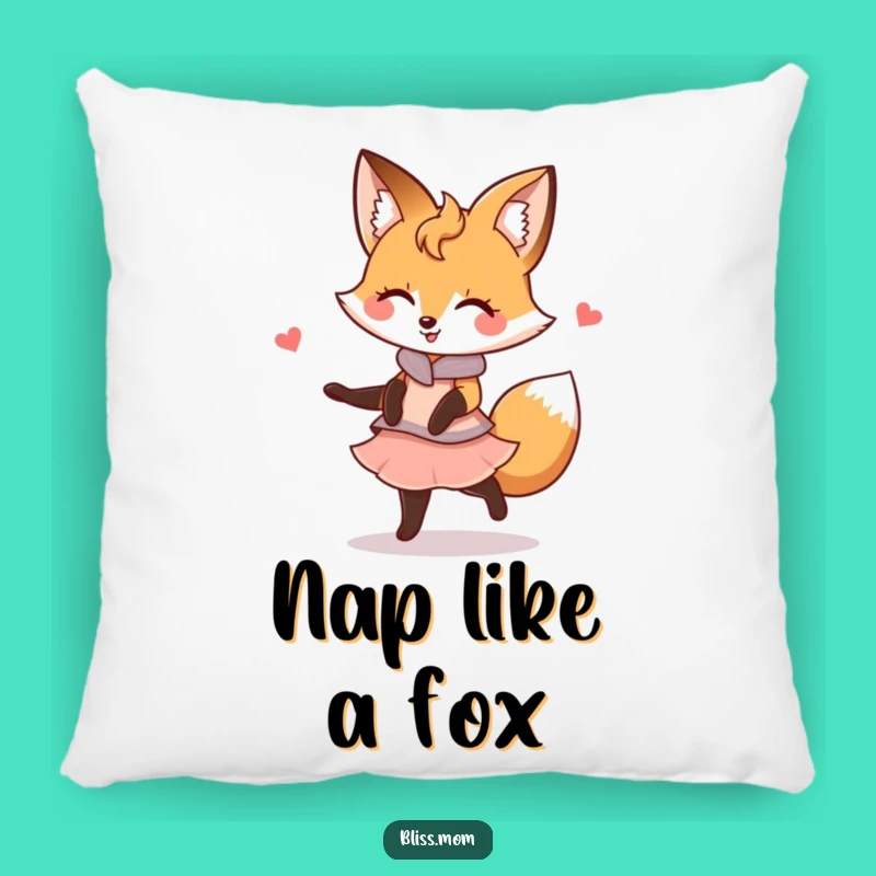 Comfortable Funny Kawaii Fox Mom Pillow: Graceful Twirl Buddy, Sweet Funny Gift