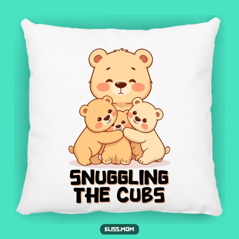 Radiating Mama Bear Pillow - Soft & Warm Hug Comfort for Cozy Spaces