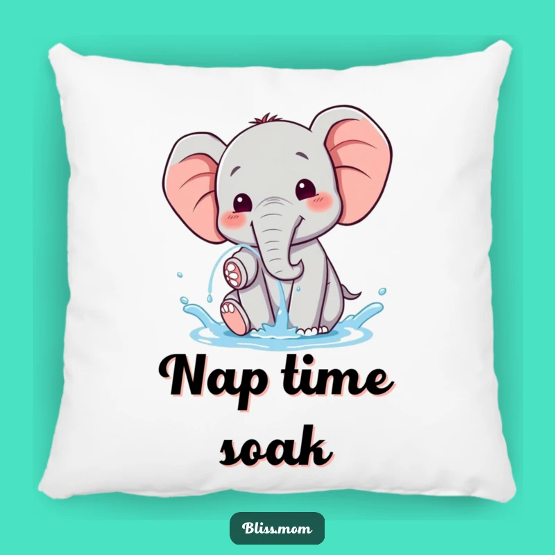 Soft Funny Kawaii Elephant Water Spray Pillow: Cute Pachyderm Cushion Gift