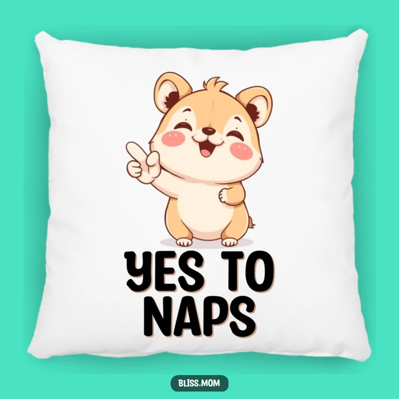 Funny Accent Pillow: YES Animal Joy, Soft Comfort of Positivity