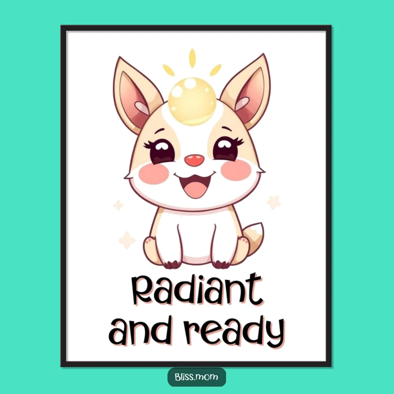 Funny Animal Digital Art: Joyful Creature with Magical Orb for Instant Joy