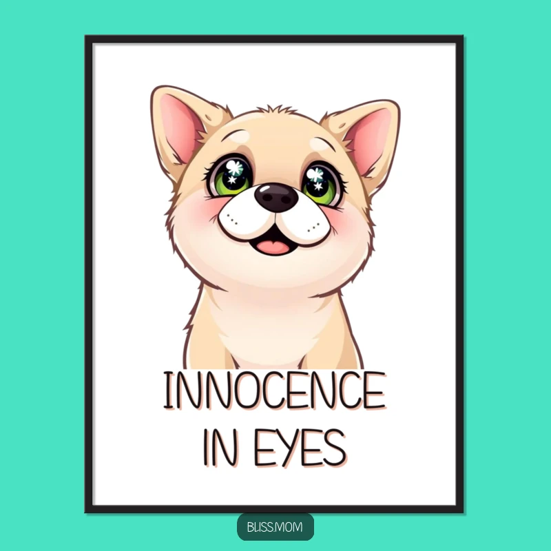 Funny Dog Happiness Digital Art: Content Pup Instant Download