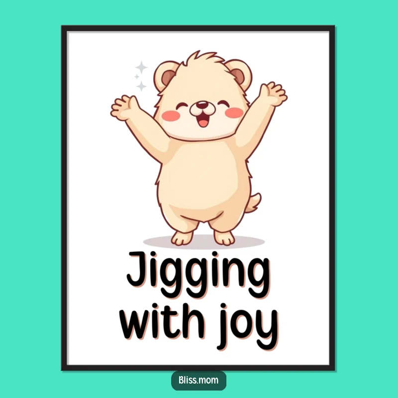 Funny Jigging Animal Digital Print: Bring Hilarious Dance Energy Home