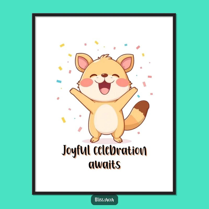 Funny Confetti Animal Digital Print: Bring Hilarious Celebration Home