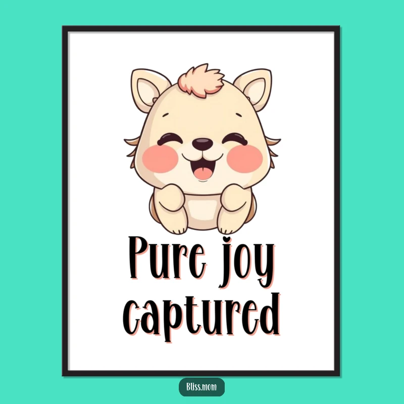 Instant Download Funny Puffed Cheeks Animal Art, Spread Happiness Instantly