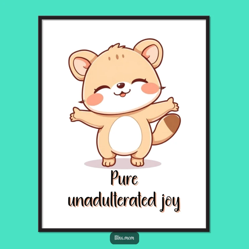 Funny Happy Dance Animal Digital Art: Instant Joyful Decor, Perfect Funny Gift