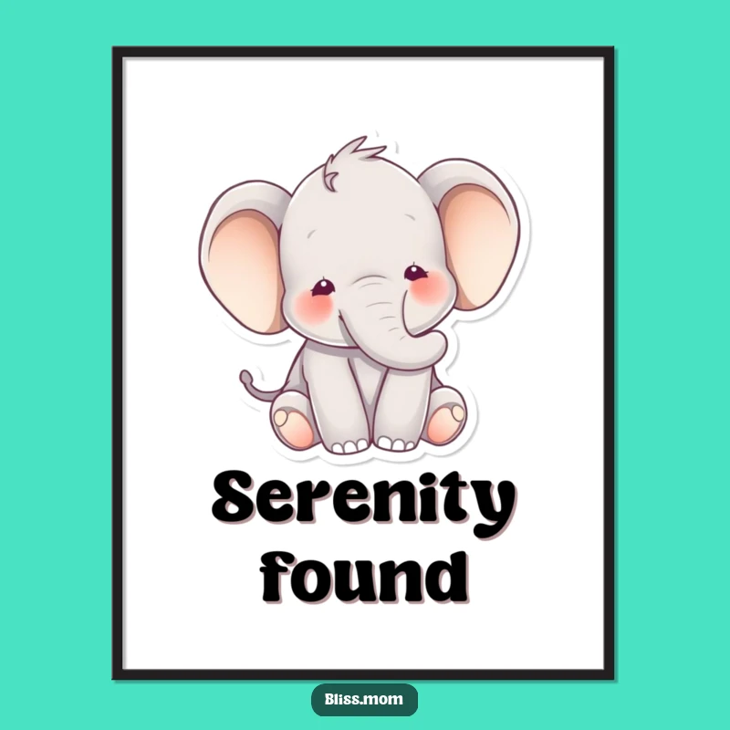 Funny Elephant Peace Digital Art - Serene Gentle Giant Decor