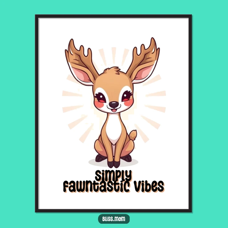 Funny Deer Mom Digital Art: Radiant Grace, Instant Download, Beautiful Funny Gift