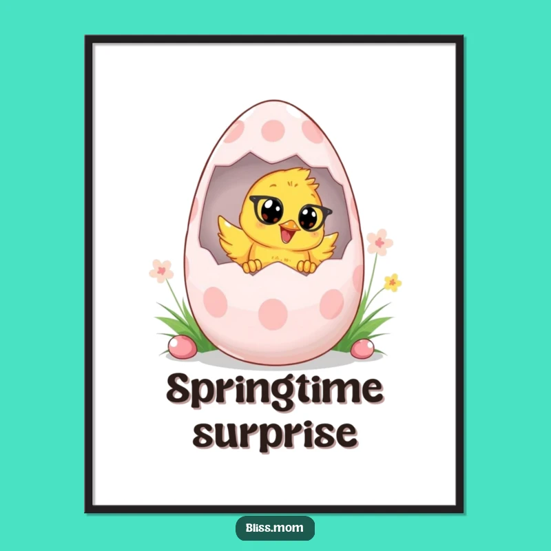 Funny Chick Mom Easter Digital Art - Instant Springtime Cheer!