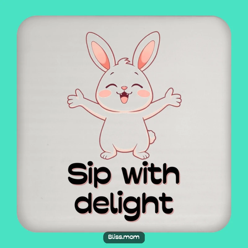 Funny Bunny Hug Coasters: Delightful Protection for Cheerful Drinks