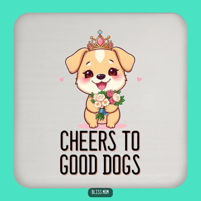 Funny Dog Mom Tiara Coaster Set - Protect Surfaces Royally