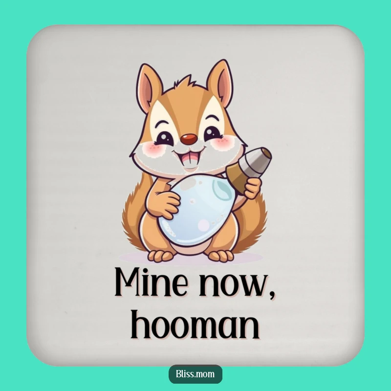Funny Squirrel Mom Coasters: Protect Surfaces with Humor