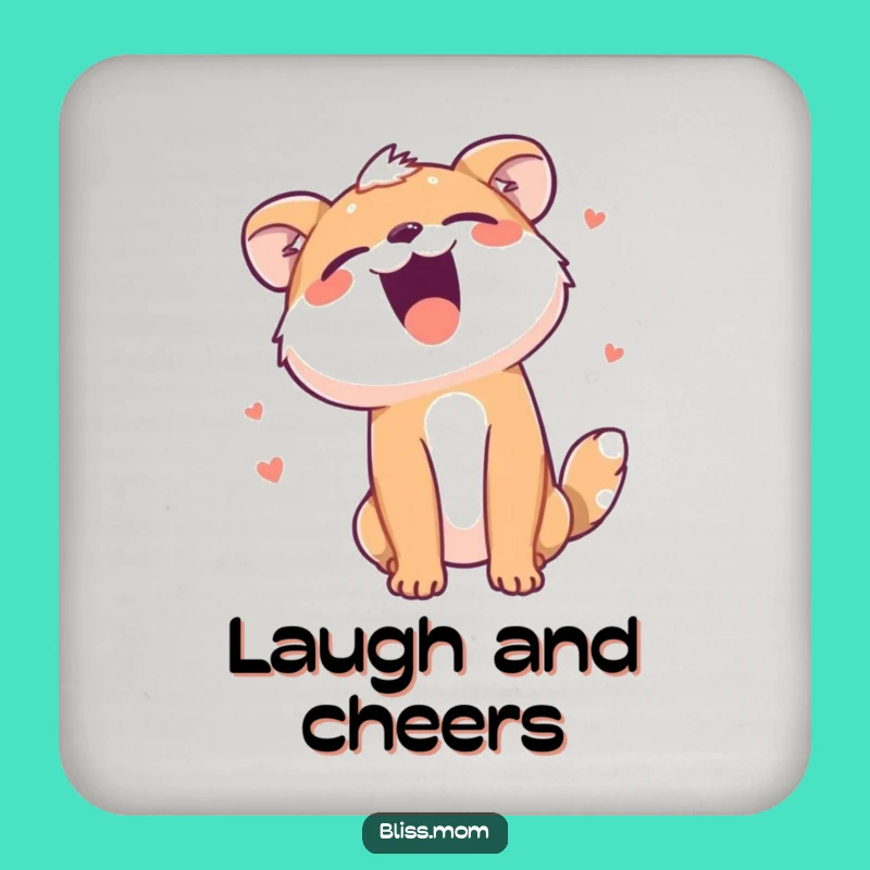 Funny Animal Laughter Drink Coaster: Protect Surfaces with Hilarious Joy, Funny Gift