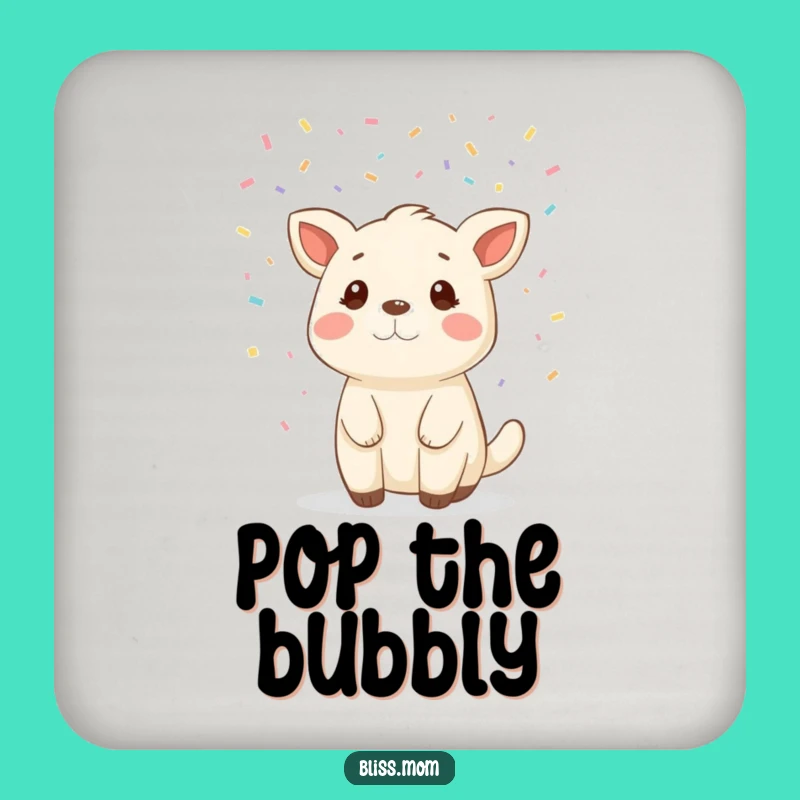 Set of Funny Animal Confetti Drink Coasters, Protecting Surfaces with Style