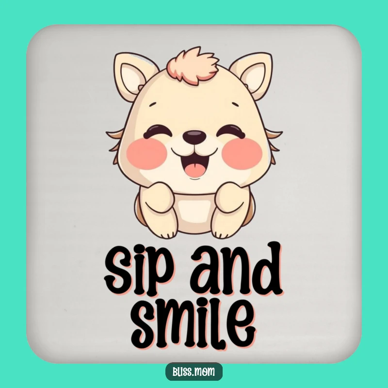 Set of Funny Puffed Cheeks Animal Coasters, Add Happiness to Your Table