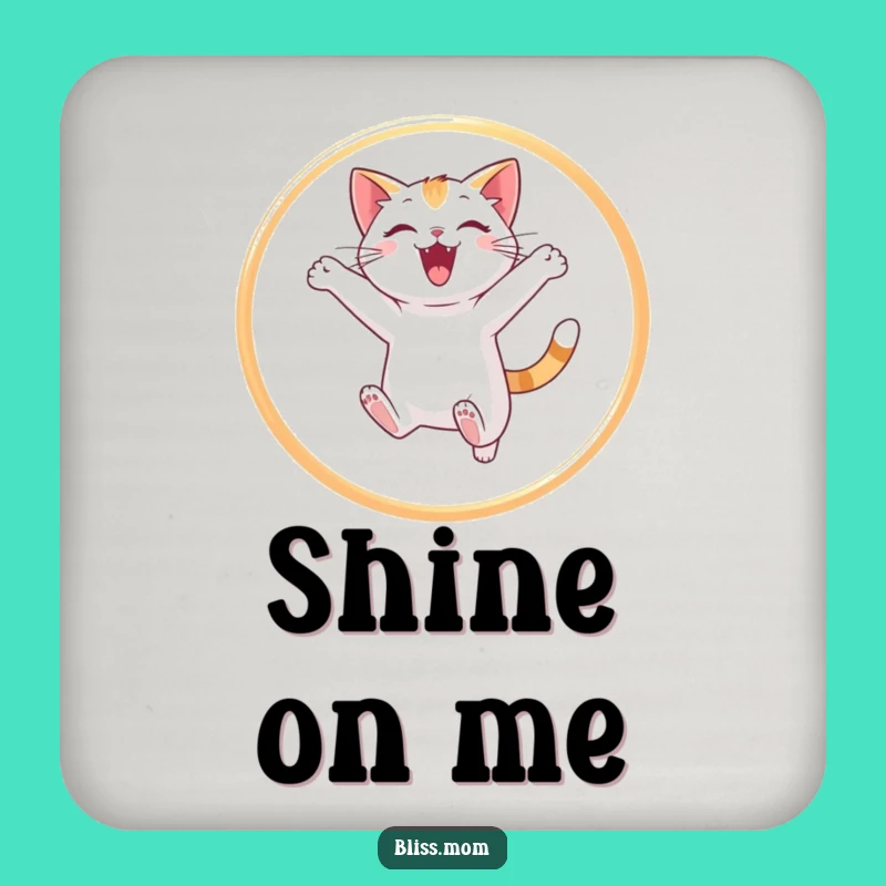 Funny Cat Jumping Hoop Coaster - Playful Light Dancer Drink Protector