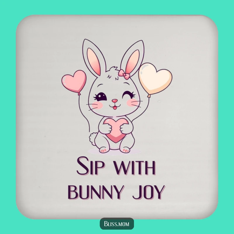 Funny Bunny Mom Coaster Set - Protect Surfaces with Cheer