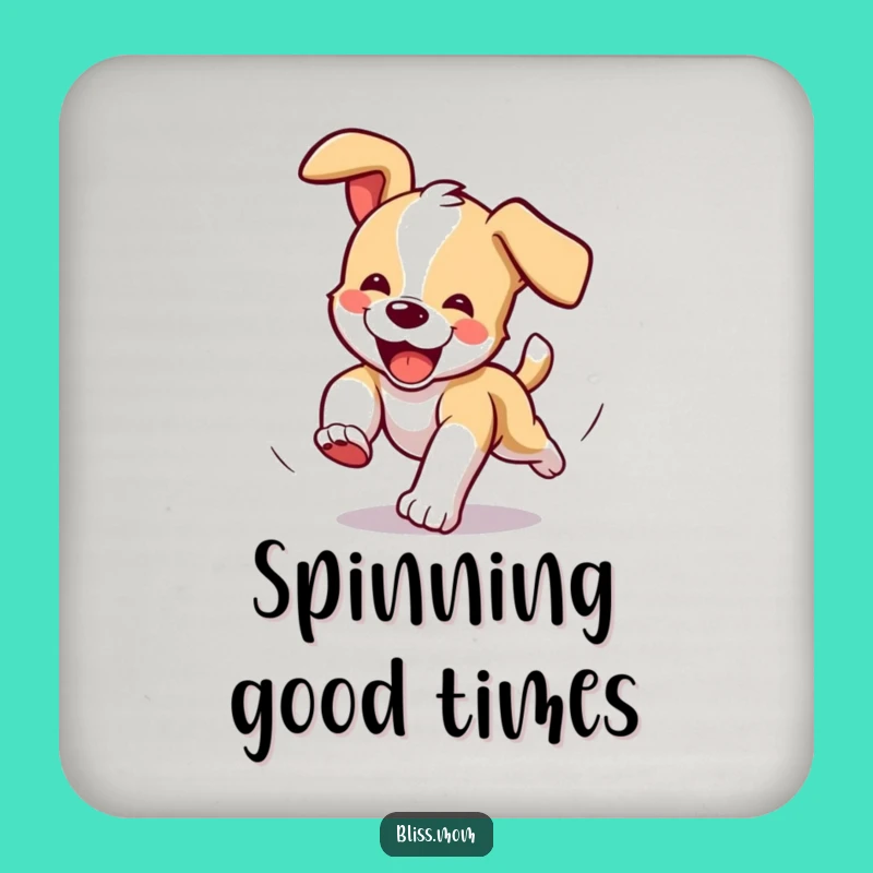 Funny Puppy Tail Chaser Coasters: Protect Surfaces with Playfulness