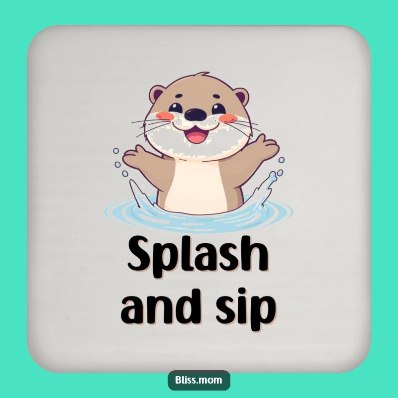 Funny Otter Splash Coasters: Joyful Water Protection for Drinks