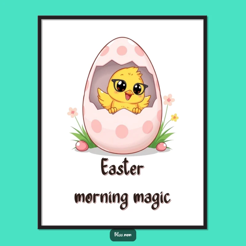 Funny Chick Mom Easter Poster - Whimsical Wall Art for Spring!