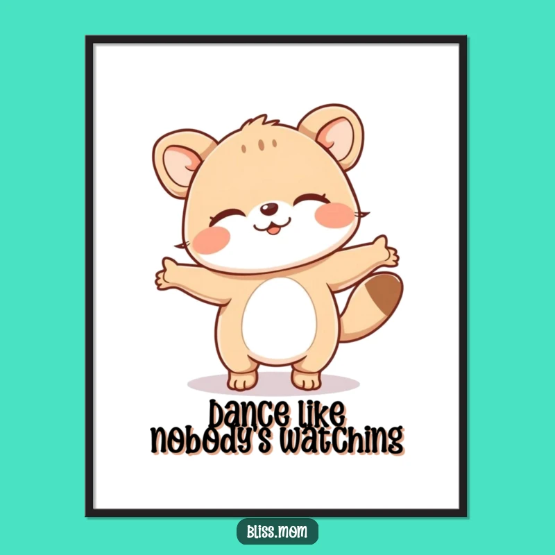 Funny Happy Dance Animal Poster: Wall Art That Moves, Amazing Funny Gift