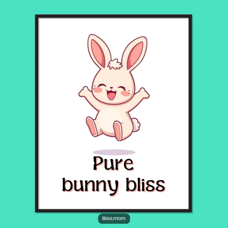 Funny Mama Bunny Art Print - Delightful Wall Decor for Happy Homes