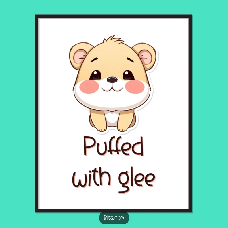 Funny Puffed Cheeks Animal Poster: Brighten Your Walls with Joy, Amazing Funny Gift