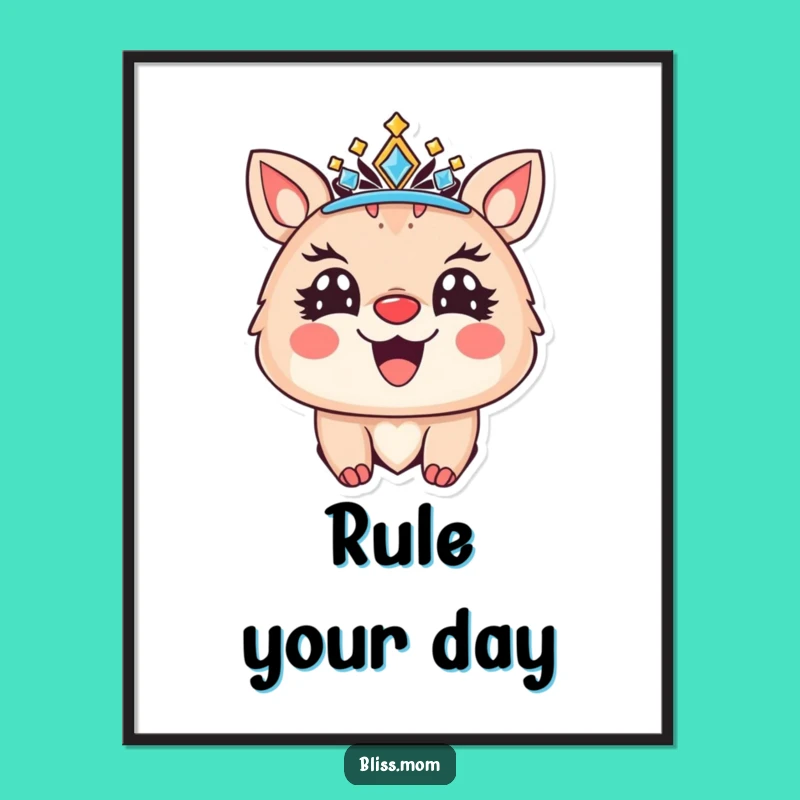 Funny Royal Animal Poster - Regal Wall Art, Perfect Funny Gift