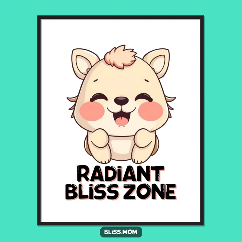 Joyful Funny Puffed Cheeks Animal Poster, Brighten Your Space Instantly