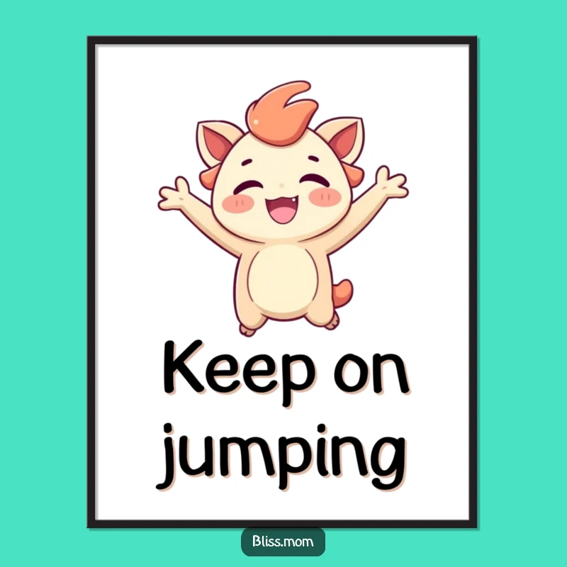 Funny Jumping Creature Poster: Decorate with Pure Ecstasy