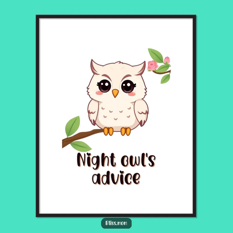 Funny Mama Owl Art Print - Wise Decor for Your Nest!