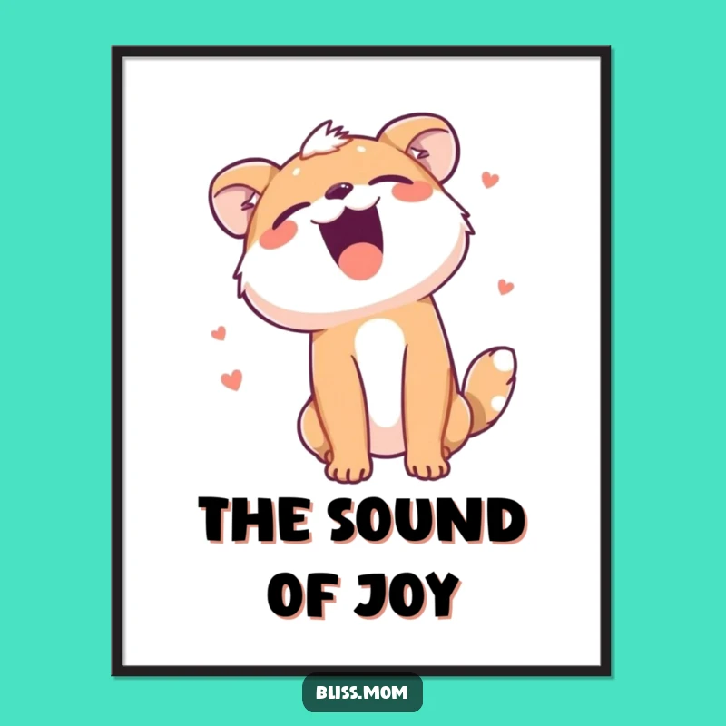 Funny Animal Laughter Poster: Hilarious Joyous Beast Wall Art, Perfect Funny Gift Decor