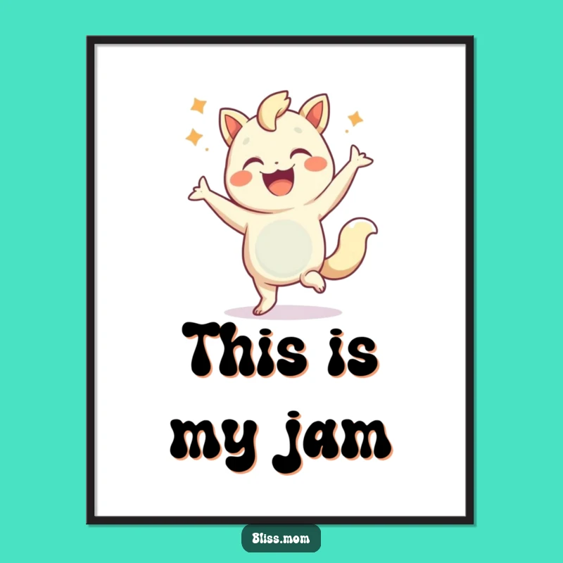 Funny Dancing Creature Poster: Brighten Your Walls with Celebratory Art