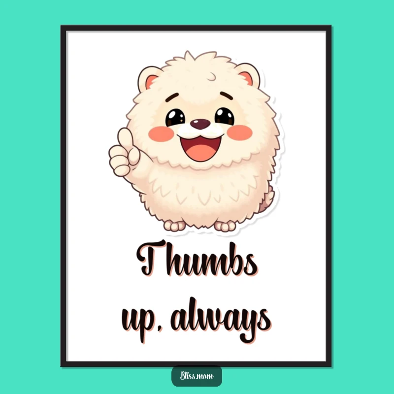 Funny Fluffy Animal Poster: Bring Joyful Smiles to Your Walls