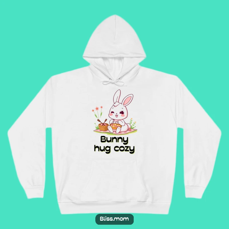 Cozy Funny Kawaii Bunny Mom Hoodie: Radiant Picnic Comfort, Ultimate Funny Gift