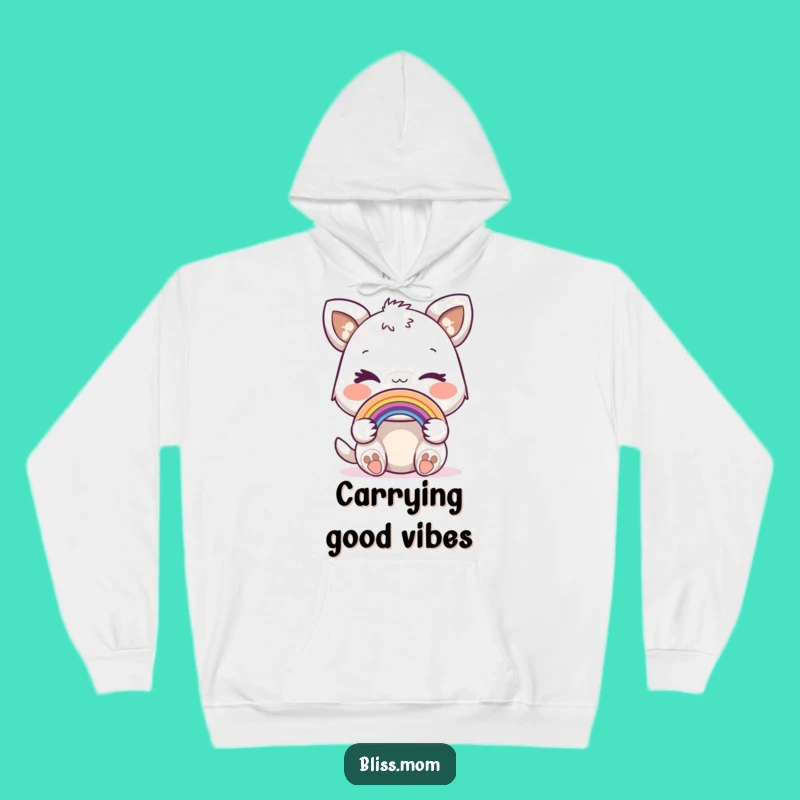 Funny Winking Animal Hoodie: Cozy Up with a Miniature Rainbow of Joy