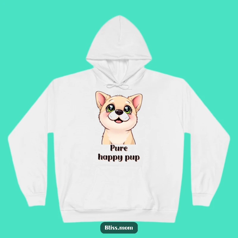 Cozy Funny Dog Love Hoodie: Content Pup with Sparkle Comfort