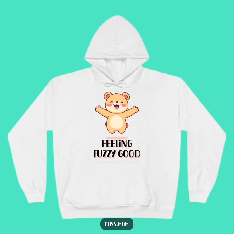Cozy Funny Kawaii Bear Mom Hoodie: Joyful Bear Hug Jumper, Ultimate Funny Gift